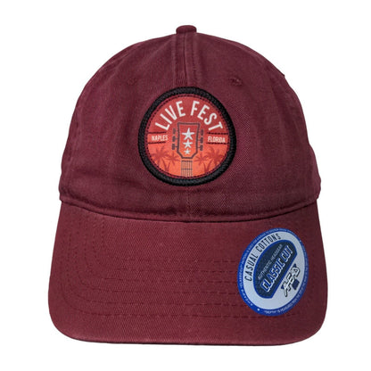 Live Fest Naples Florida Snapback Hat Red One Size Classic Cut 6 Panel Ahead