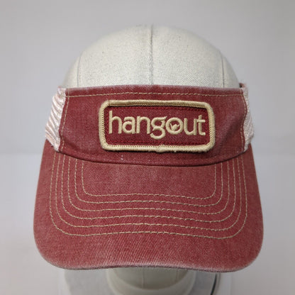 Hangout Snapback Sun Visor Hat Red One Size Adjustable Embroidered Legacy