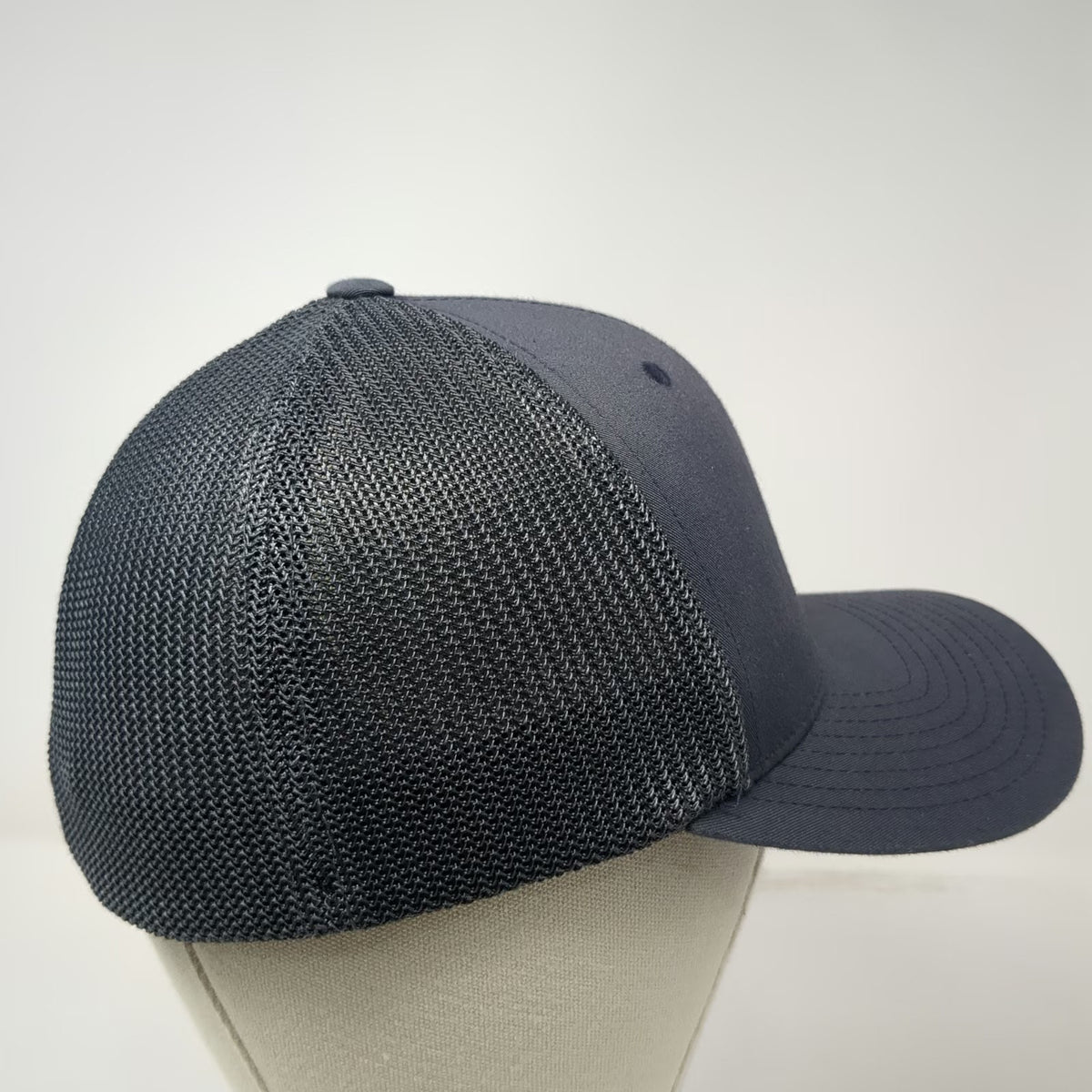 Port Authority Baseball Cap Gray M Butte Fence Buffalo Mesh Flexfit Patch Hat