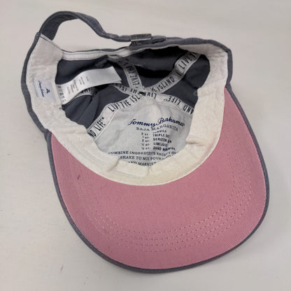 Tommy Bahama Slideback Hat Gray One Size Adjustable Embroidered Logo 5 Panel