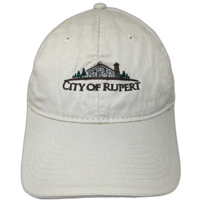 Port & Company Baseball Cap Beige One Size City of Rupert Idaho Embroidered Hat