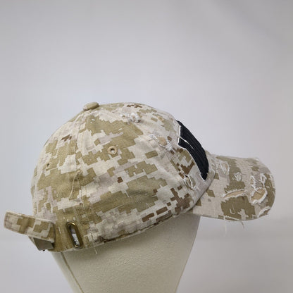 Air Force Slideback Hat Camouflage One Size Adjustable Embroidered Distressed