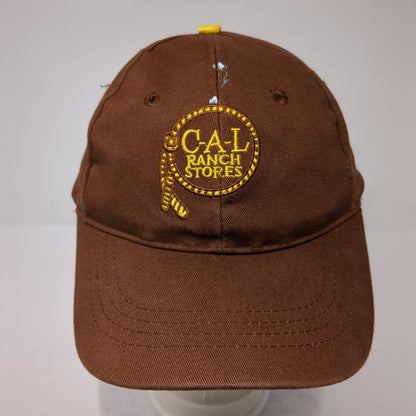CAL Ranch Stores Strapback Hat Brown OSFA Adjustable Embroidered 6 Panel Cotton