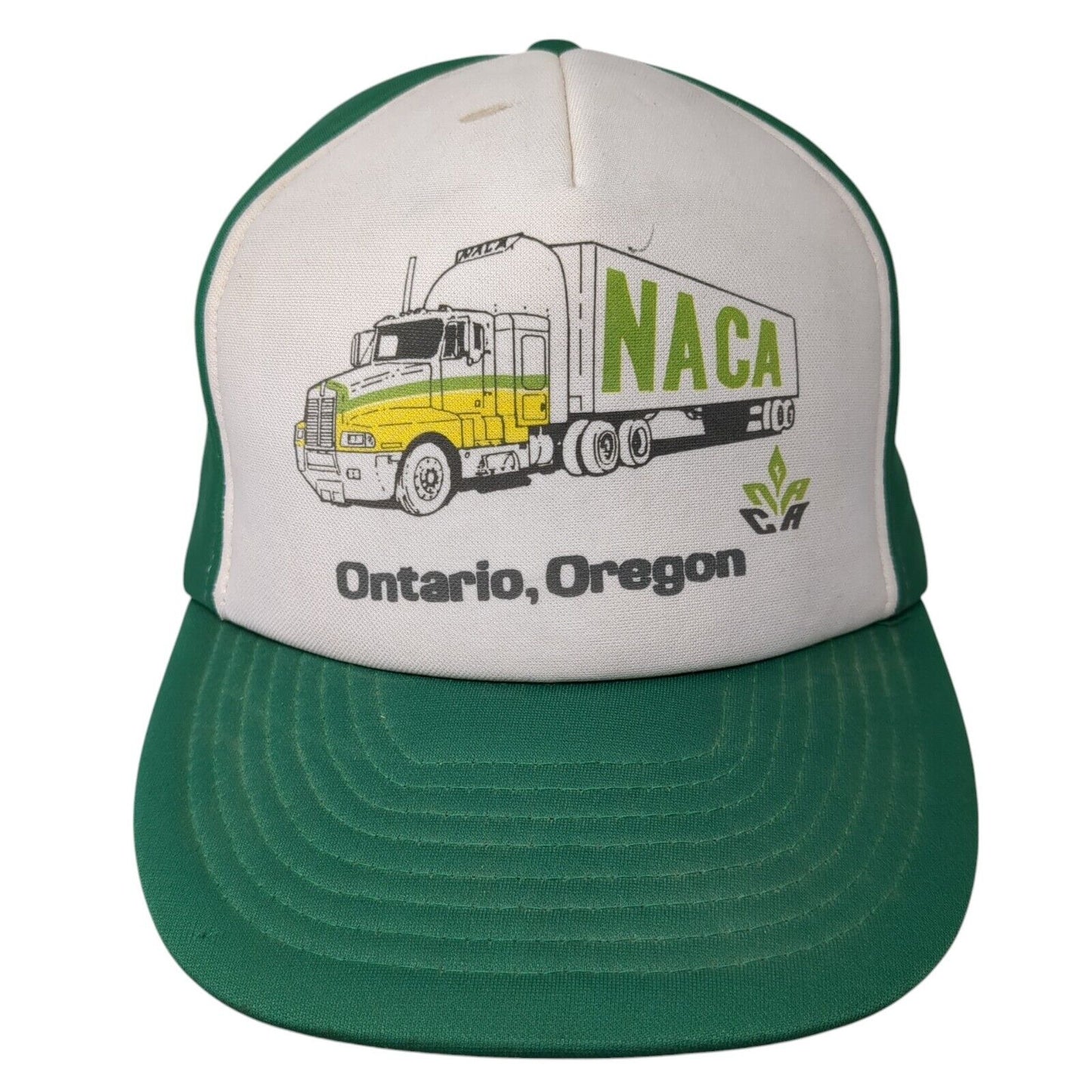 NACA Ontario Oregon Snapback Hat Green One Size Adjustable 6 Panel Otto