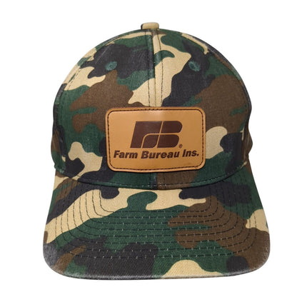 Farm Bureau Ins. Patch Snapback Hat Camouflage One Size Adjustable