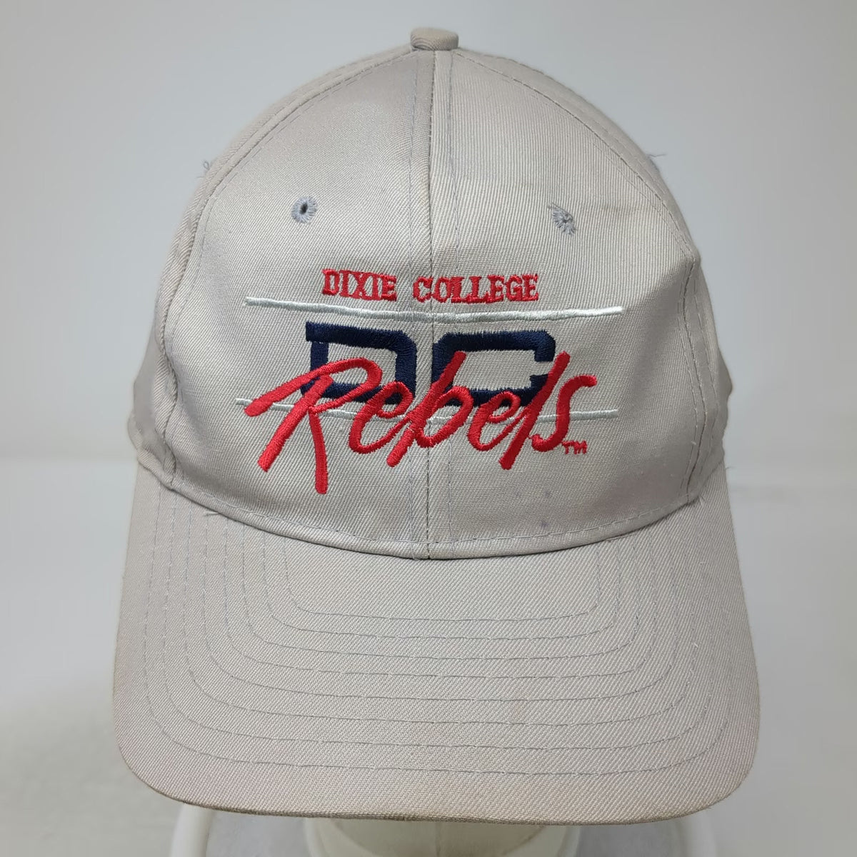 Dixie College Rebels NCAA Tournament Snapback Gray Hat Green Underbrim Vintage