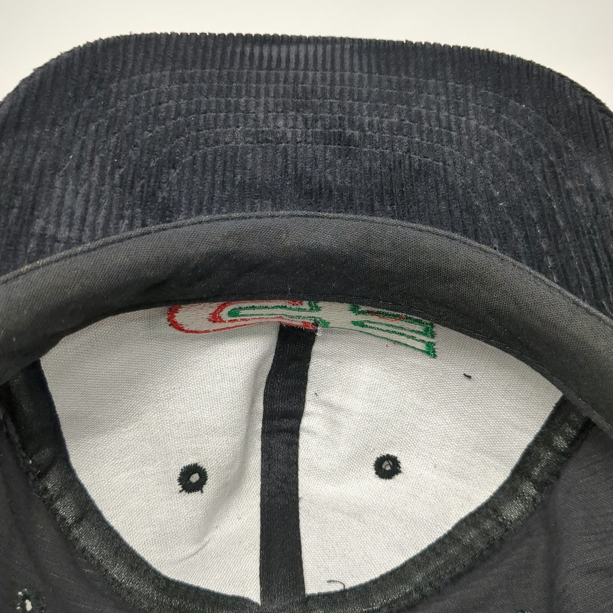 5 Panel Black One Size Corduroy Rope Brim Consolidated CF Red Green Snapback Hat