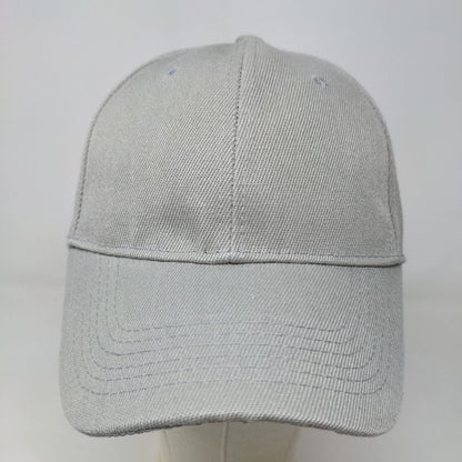 Unbranded Men's Strapback Hat Gray Adjustable Blank Polycotton