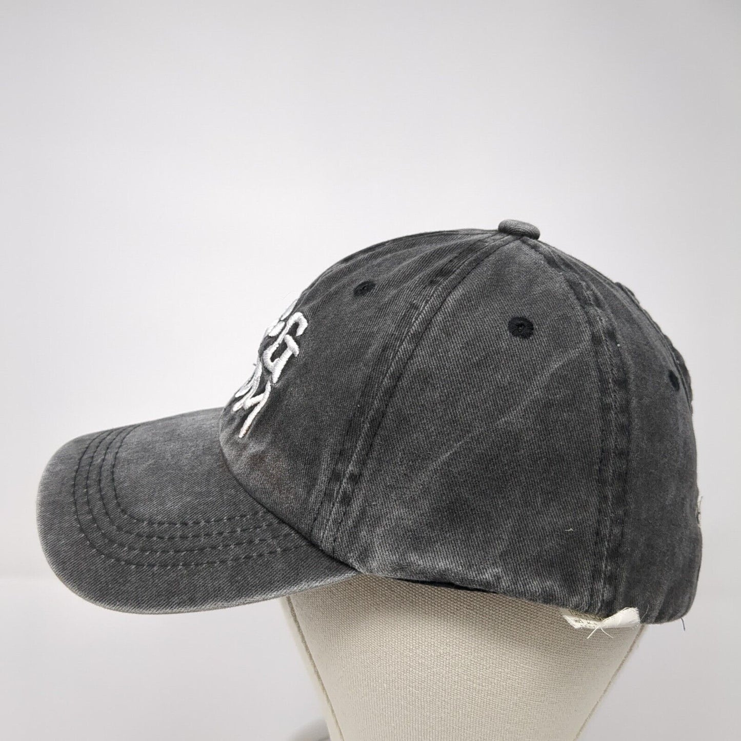Dog Mom Ponyback Slideback Hat Gray One Size Adjustable Embroidered Cotton