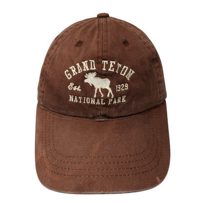 Grand Teton National Park Slideback Hat Brown One Size Embroidered Titan