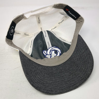 Los Angeles Rams NFL Fanatics Trucker Hat Gray White Blue One Size Snapback Mesh