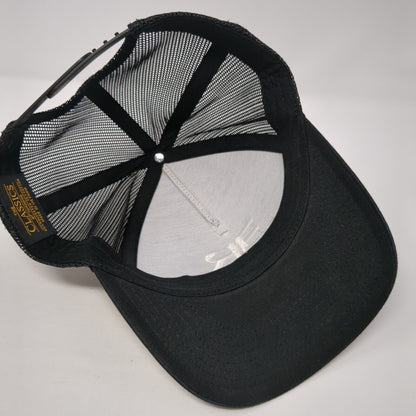 ER Snapback Trucker Hat Black One Size Adjustable Embroidered Classics Yupoong