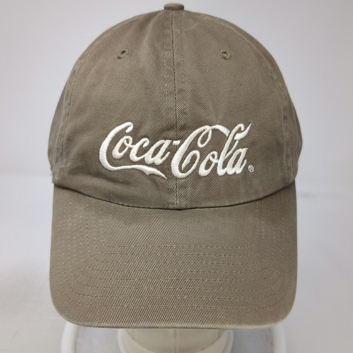 Coca-Cola Baseball Cap Brown White One Size Las Vegas Embroidered Hat Slideback