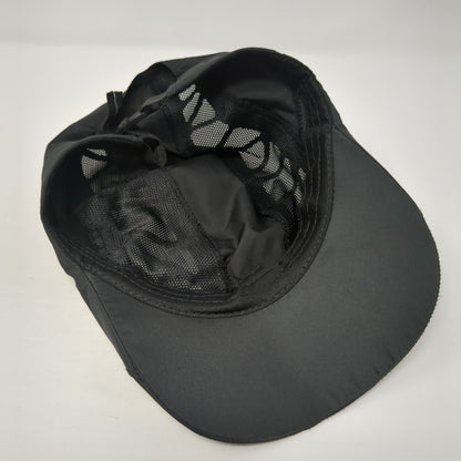 Sports Strapback Beret Sun Hat Black One Size Adjustable Breathable Mesh