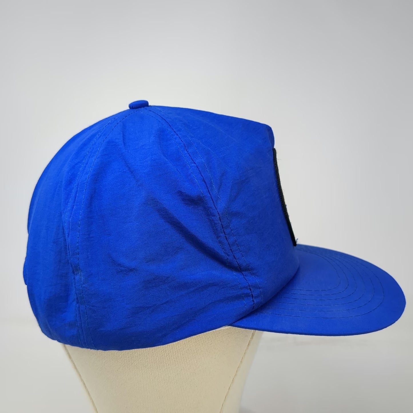 Blue 5 Panel Nylon Snapback Hat The Labor Coach KIT Graphic Patch Logo Vintage