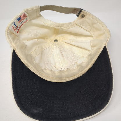 PGA Tour Logo Slideback Hat White One Size Adjustable Leather Strap