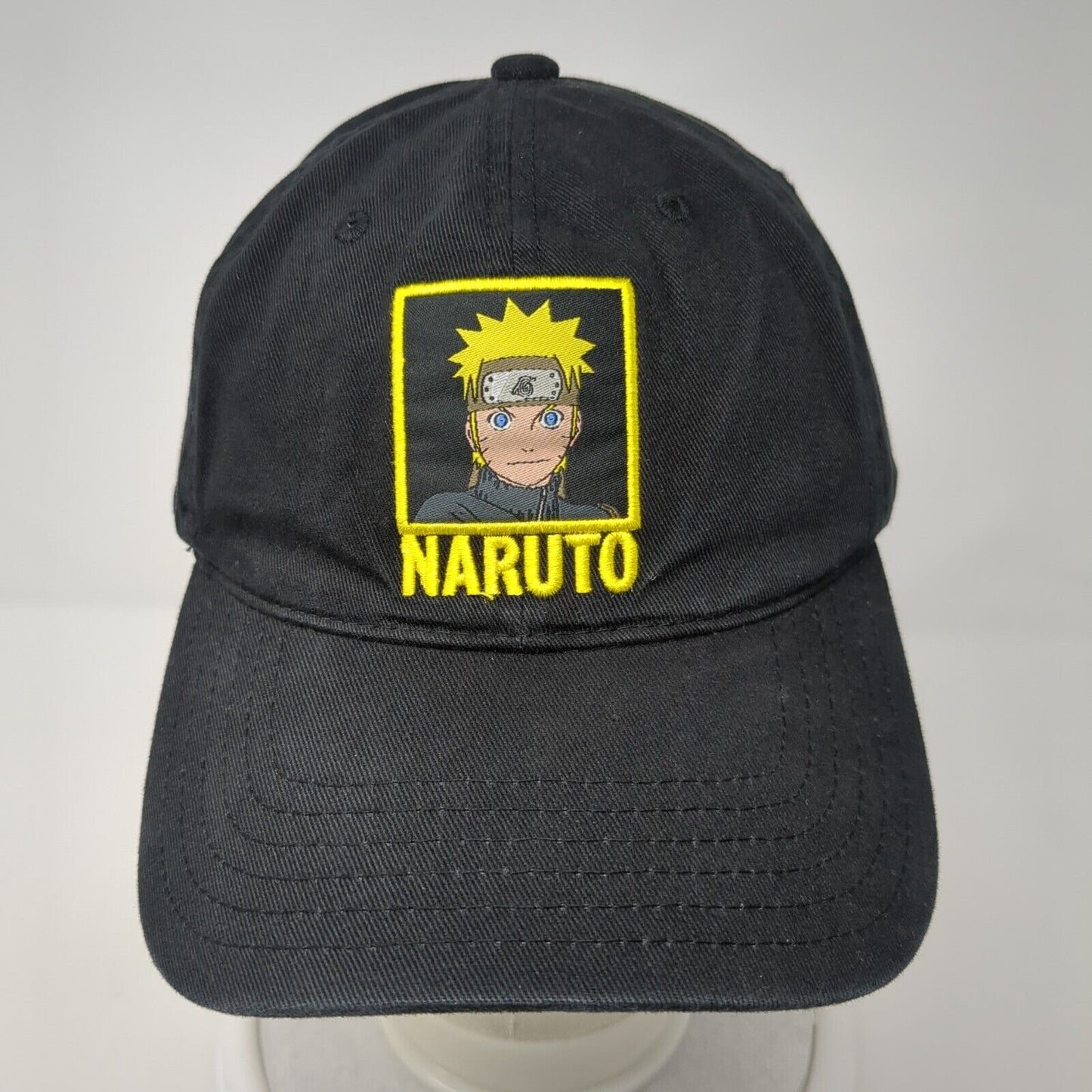 Naruto Shippuden Slideback Hat Black One Size Adjustable Embroidered