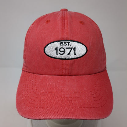 Est. 1971 Slideback Hat Red One Size Adjustable Embroidered Trendy