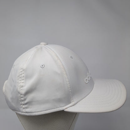 Adidas Trefoil Snapback Hat White One Size Adjustable Solid 6 Panel