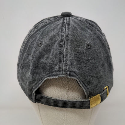 Red Rose Slideback Hat Gray One Size Embroidered Adjustable 6 Panel