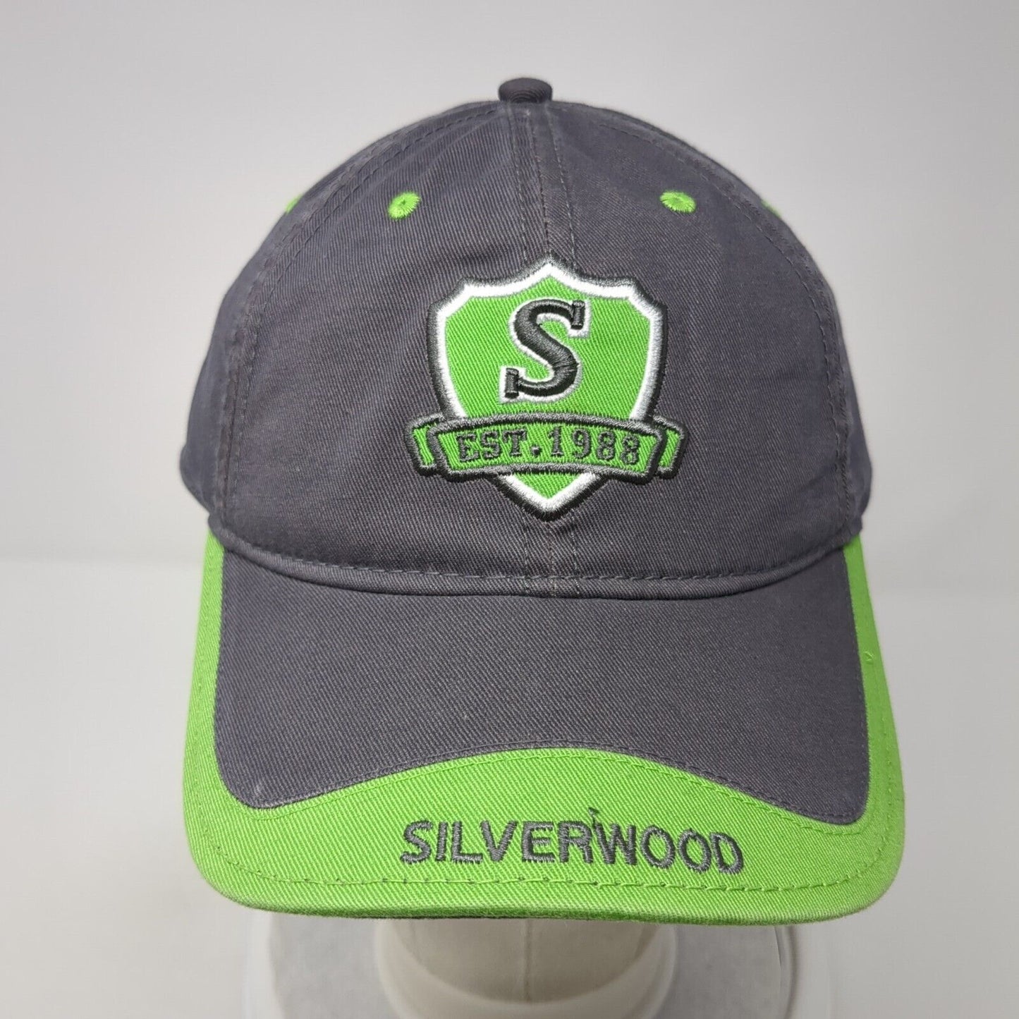 Silverwood Est. 1988 Strapback Hat Gray One Size Adjustable Embroidered