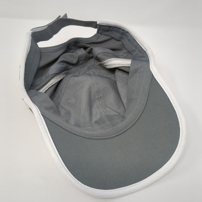 Adidas 3 Stripes Strapback Hat Gray One Size White Trim Aeroready