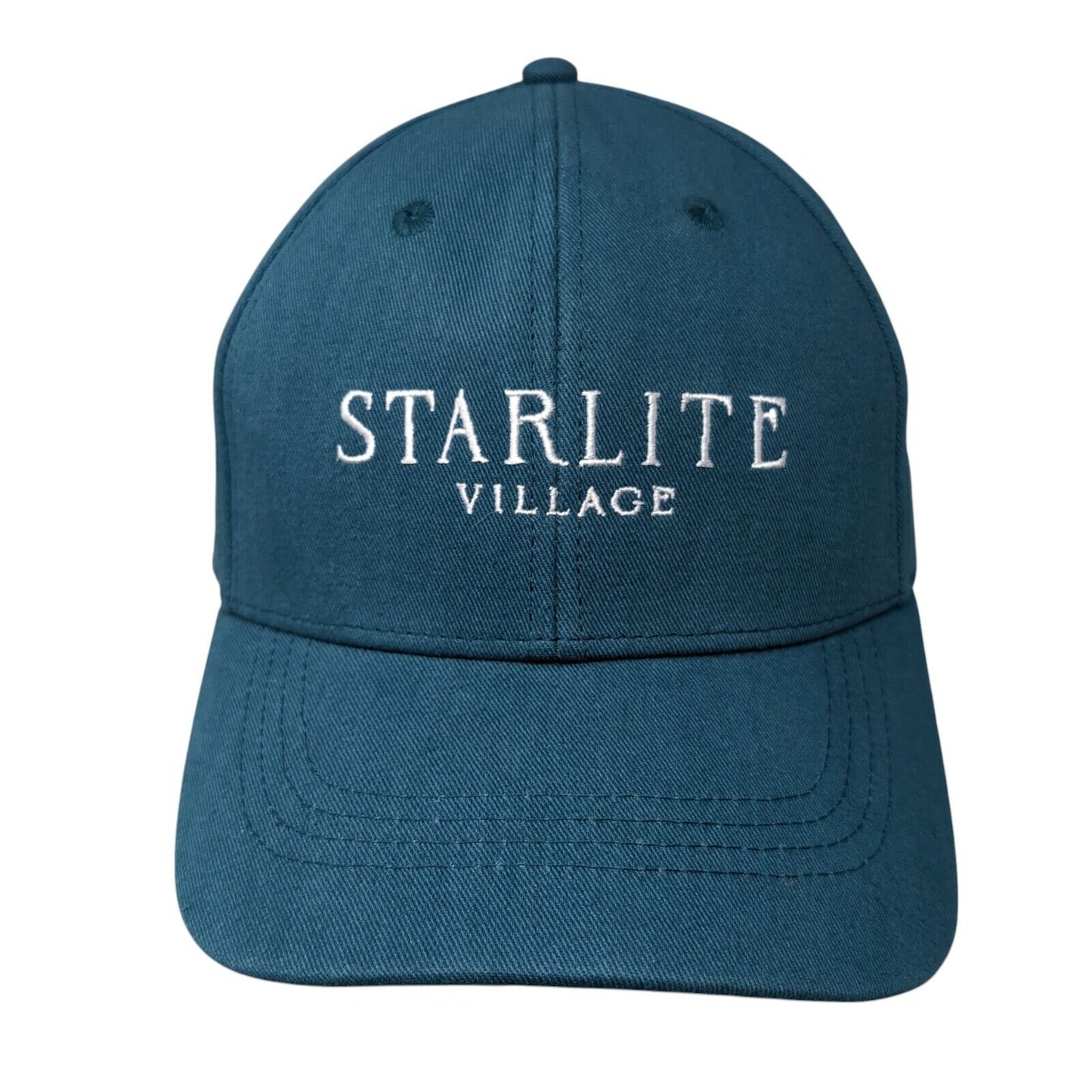 Starlite Village Slideback Hat Blue One Size Adjustable Embroidered 6 Panel