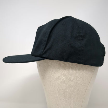 Fly Racing Snapback Black Hat One Size 5 Panel Embroidered Logo 98 Flat Brim