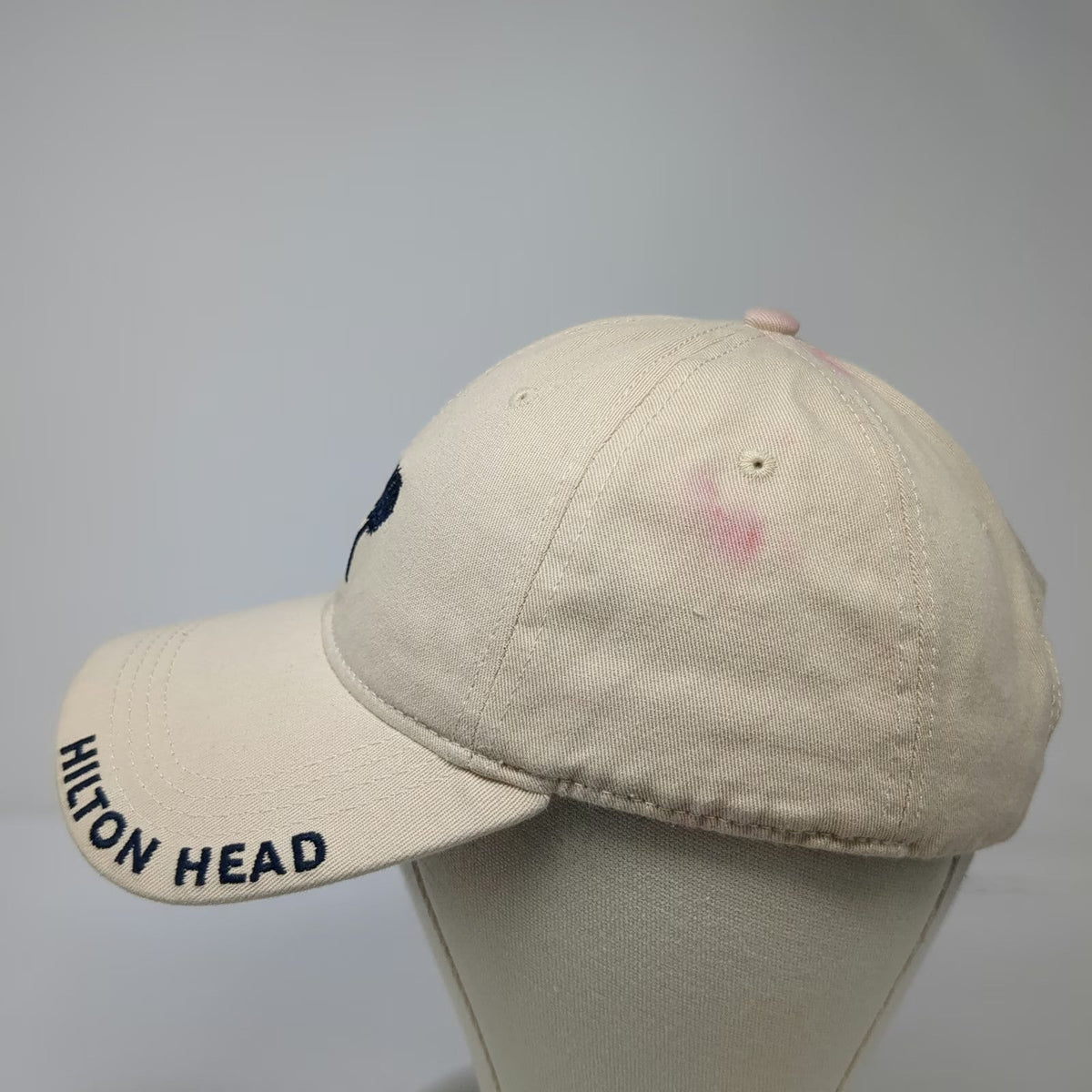C-Side Sales Baseball Cap Beige One Size Strapback Palmetto Moon Hilton Head Hat