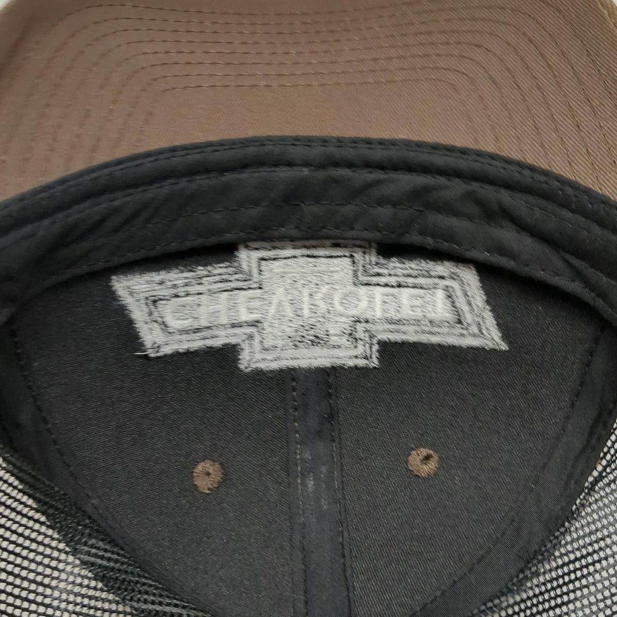Outdoor Cap Trucker Hat Brown One Size Mesh Back Snapback Chevrolet Logo Hat
