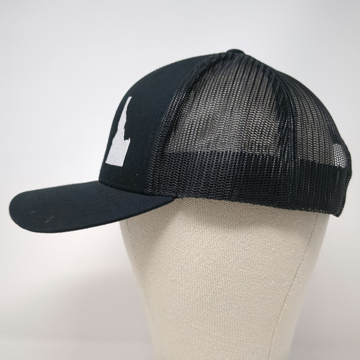 Yupoong Trucker Hat Black One Size Idaho Six Brothers Framing Mesh Snapback