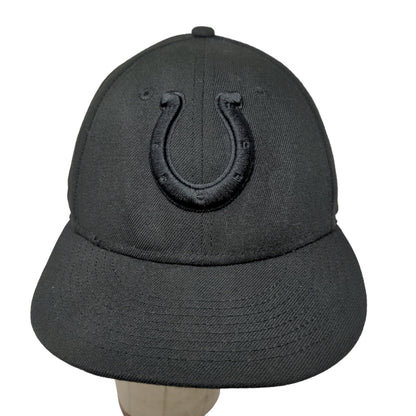 New Era Men's Fitted Hat 59Ffity Black Size 7 5/8 Indianapolis Colts Logo NFL