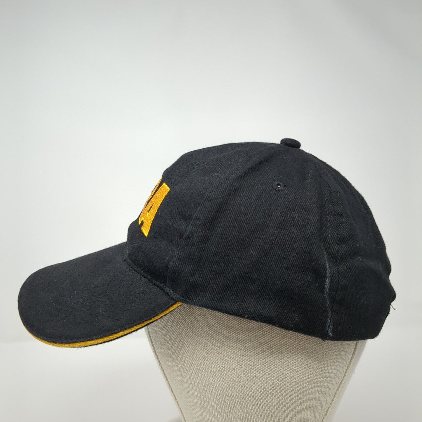 NRA Strapback Hat Black OSFA Adjustable Embroidered USA American Flag