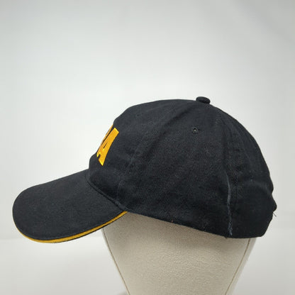 NRA Strapback Hat Black OSFA Adjustable Embroidered USA American Flag
