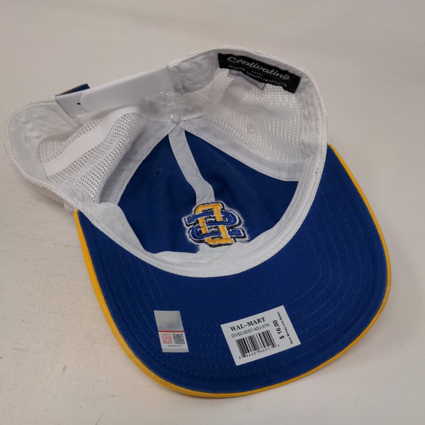 SD State South Dakota State Snapback Mesh Back Hat Embroidered Logo W/Tags NCAA