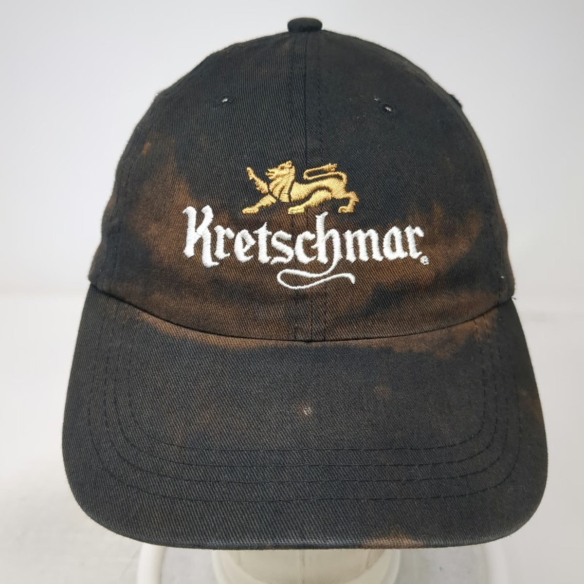 Quake City Caps Kretschmar Deli Lion Logo Black Baseball Cap One Size Slideback