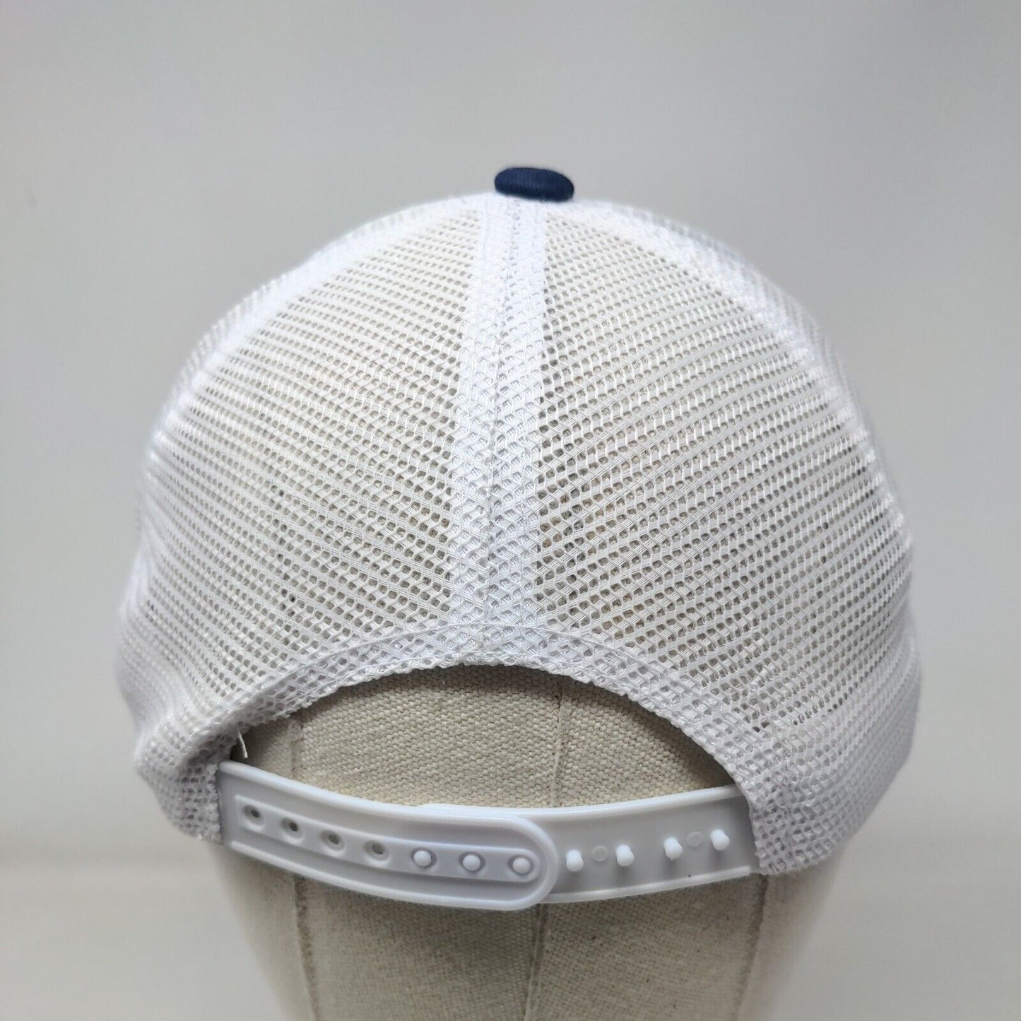 Unbranded Snapback Trucker Hat Blue One Size Adjustable Mesh Back Blank Cotton