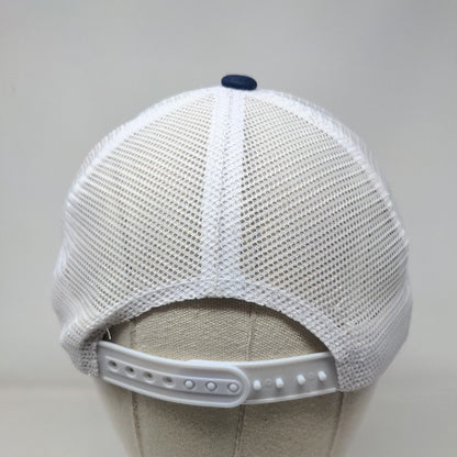 Unbranded Snapback Trucker Hat Blue One Size Adjustable Mesh Back Blank Cotton