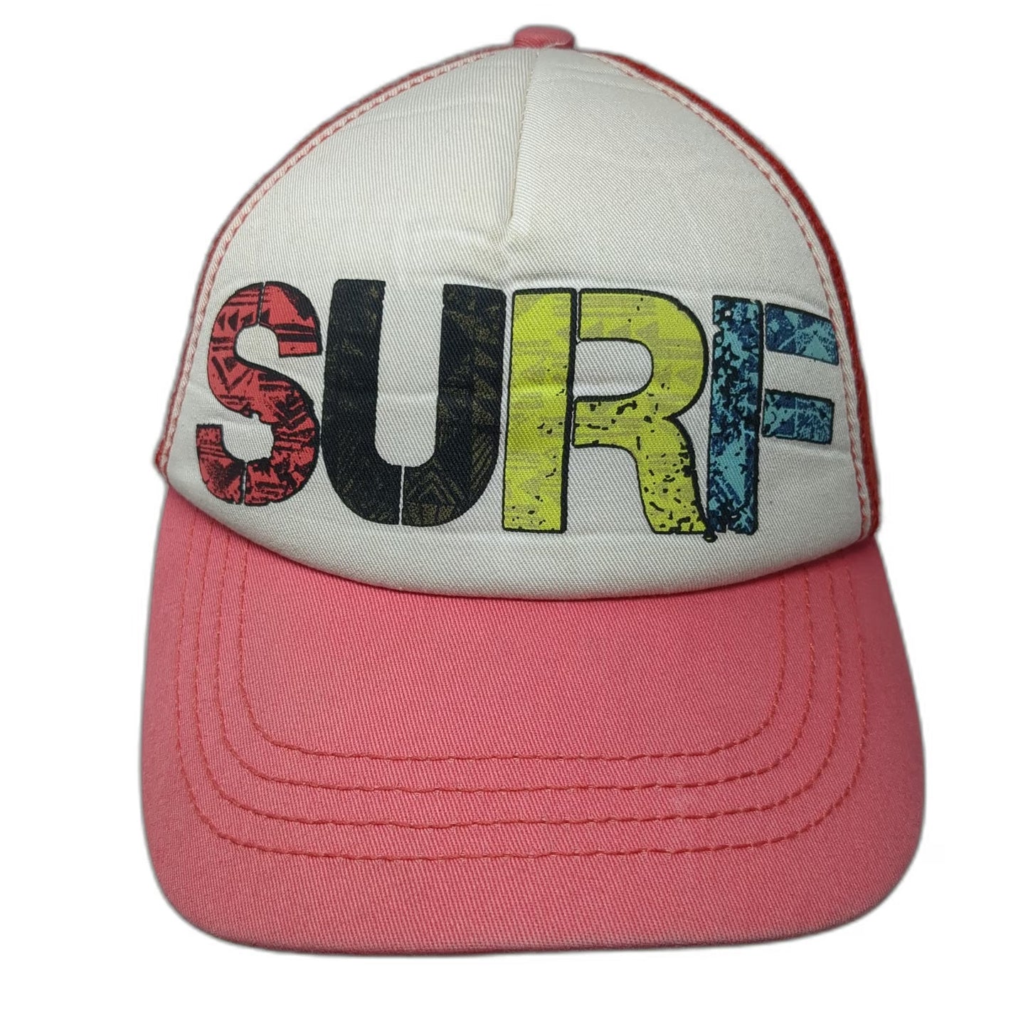 Billabong Trucker Hat Red One Size Surf Graphic Mesh Back Snapback Adjustable