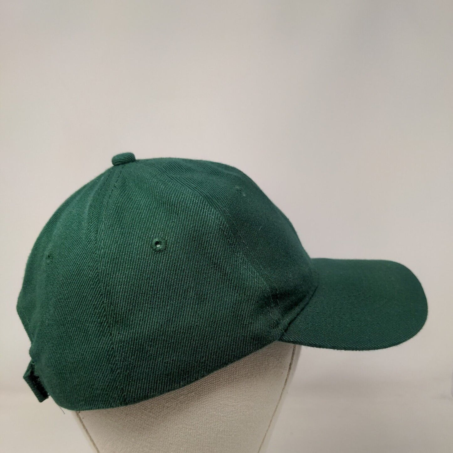 Unbranded Strapback Hat Green One Size Adjustable 6 Panel Solid Blank