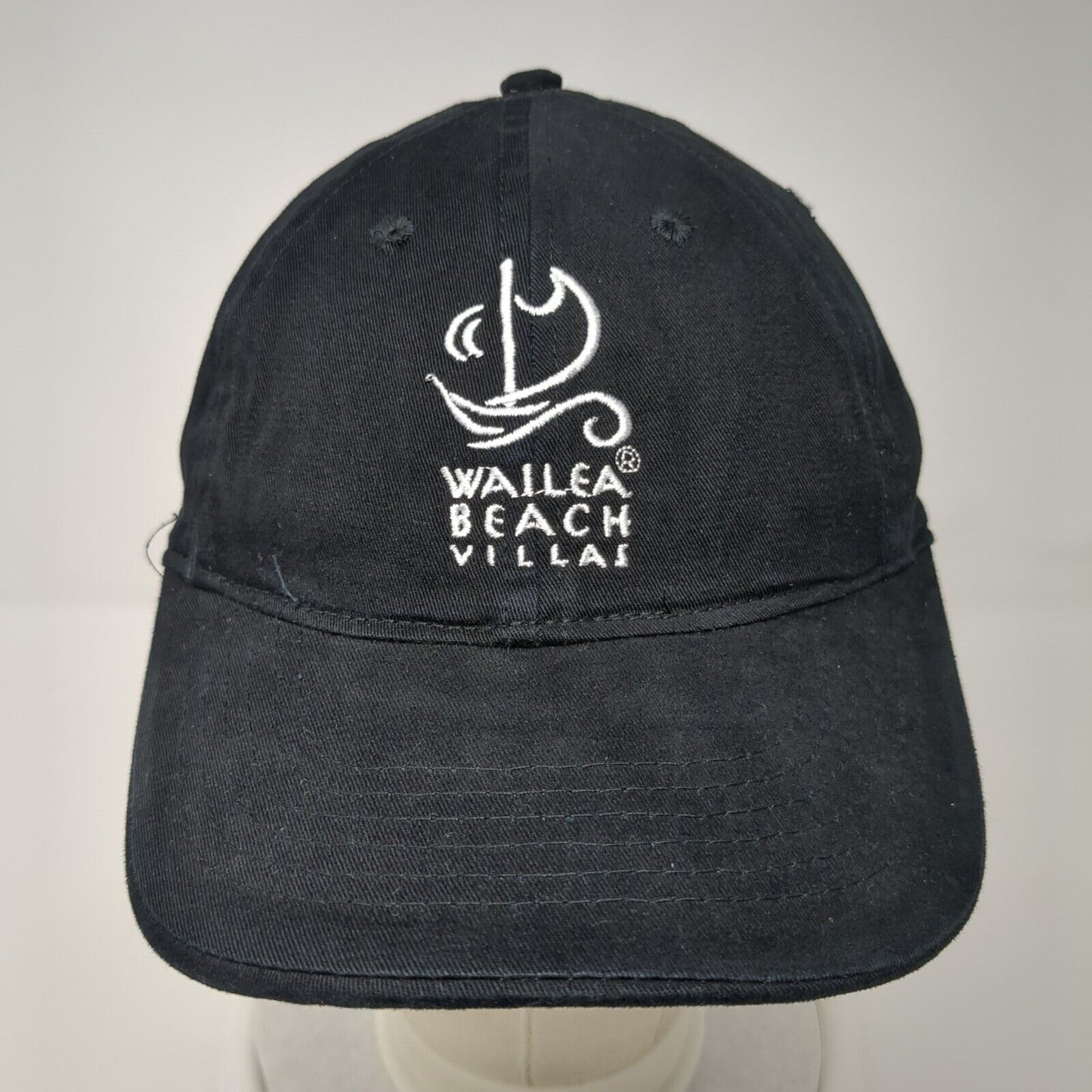 Wailea Beach Villas Slideback Hat Black OSFA Adjustable Embroidered