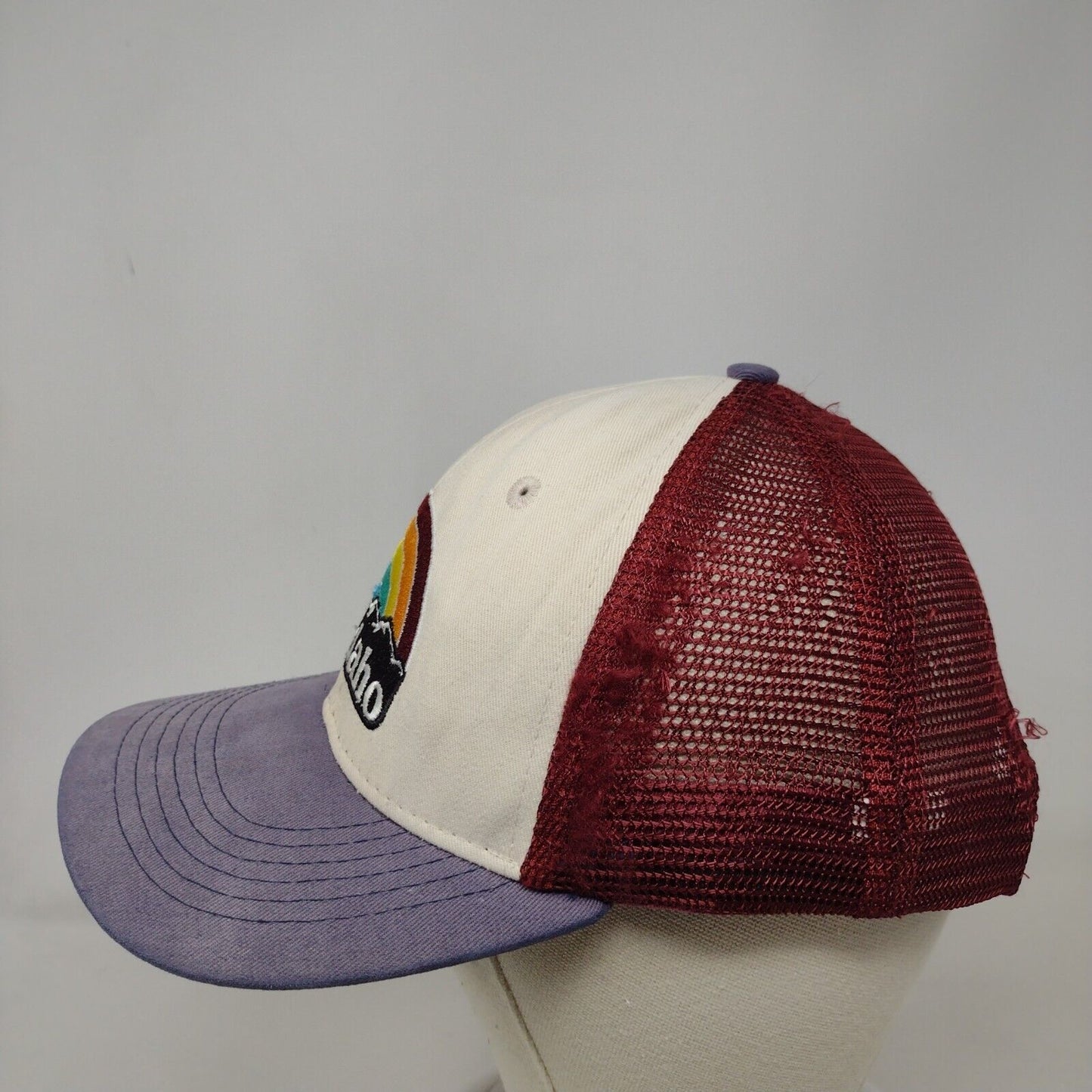 Idaho Rainbow Snapback Mesh Back Trucker Hat Multi OSFA Embroidered