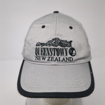 Queenstown New Zealand Snapback Hat Gray One Size Adjustable Embroidered Cotton