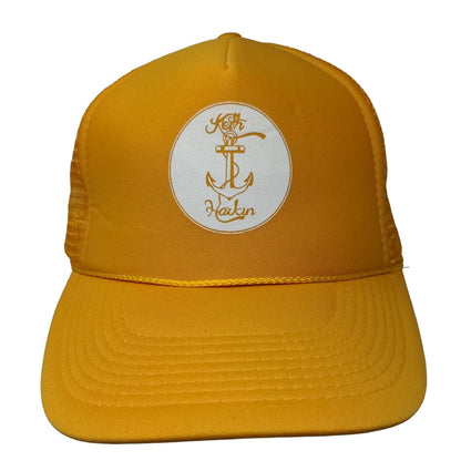 Keith Harkin Snapback Trucker Hat Yellow OSFM Adjustable Rope Mesh Back Otto