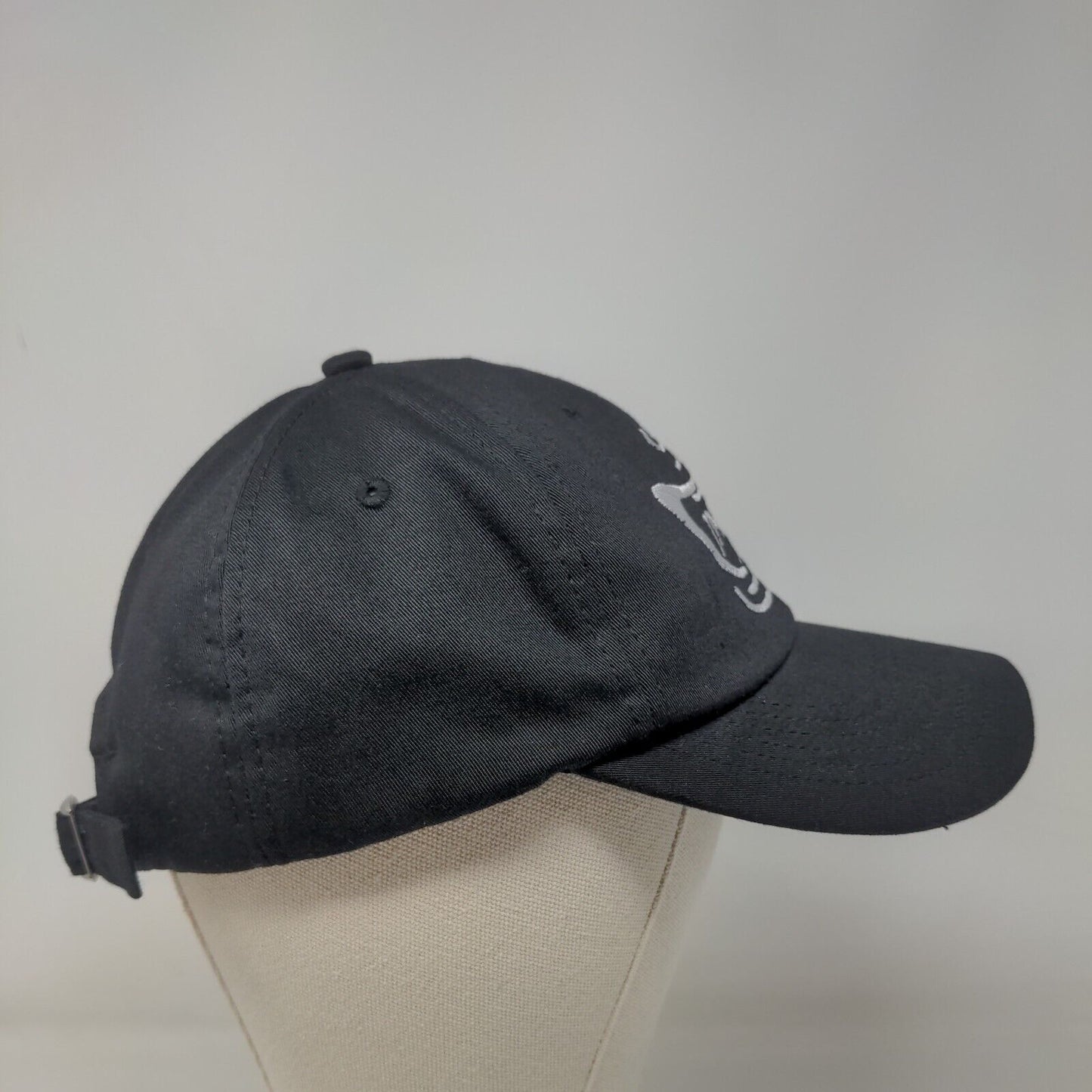 JMN Slideback Hat Black One Size Embroidered Adjustable 6 Panel