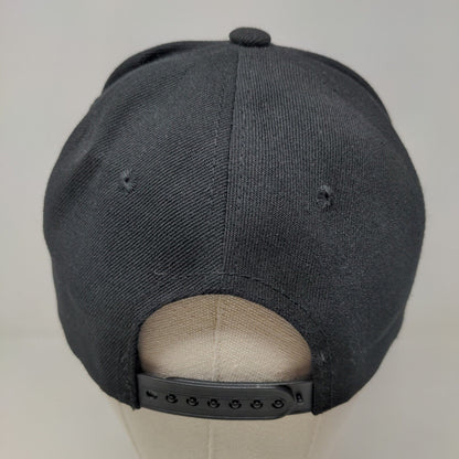 Unbranded Men's Snapback Hat Black Size OSFM Embroidered Logo 100% Acrylic