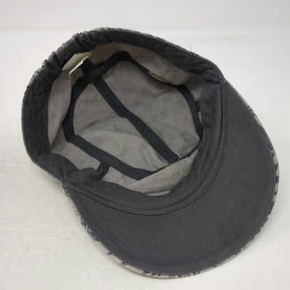 Old Navy Army Cap Gray XL Abstract Graphic Print Checkerboard Lightning Bolt Hat