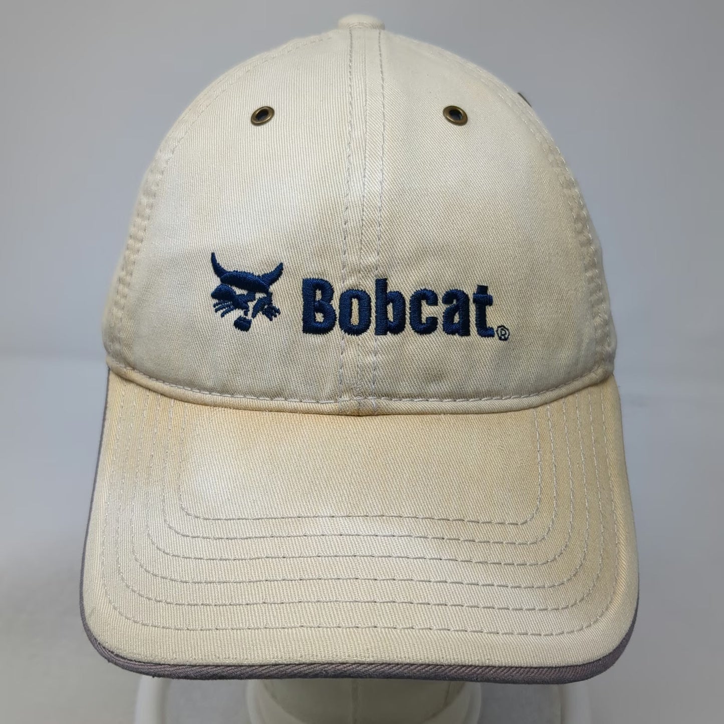 Bobcat Baseball Cap Beige Blue Green One Size Slideback Underbrim Logo Hat
