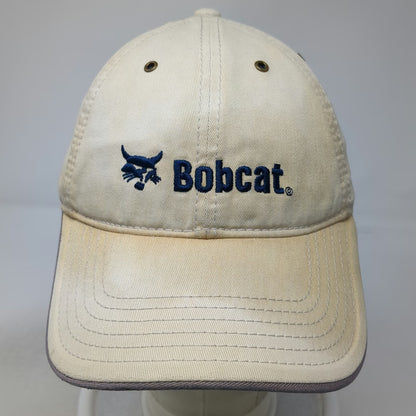 Bobcat Baseball Cap Beige Blue Green One Size Slideback Underbrim Logo Hat