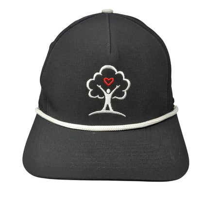 Freedom Youth Foundation Snapback Rope Hat Black One Size Embroidered
